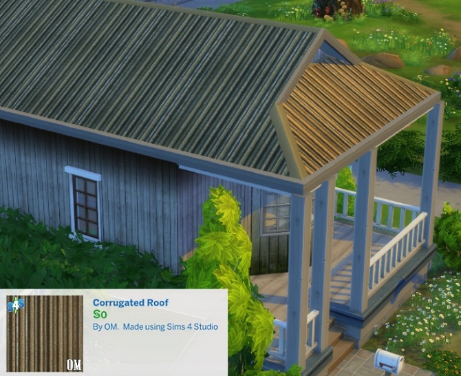 Corrugated roofs by OM at Sims 4 Studio » Sims 4 Updates