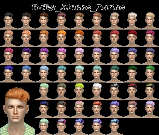 Sims 4 Antos Darko hair retexture at Taty – Eámanë Palantír