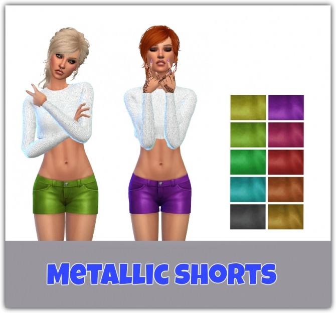 Sims 4 Metallic Shorts at Maimouth Sims4