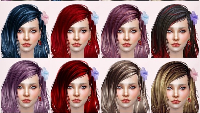 Sims 4 Newsea IvoryTower Hair retextured at Jenni Sims