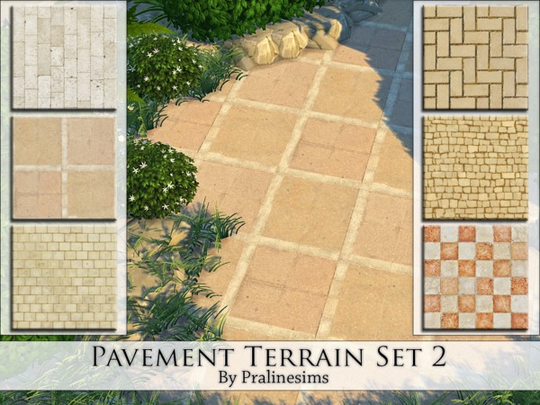 Sims 4 Pavement Terrain Set 2 by Pralinesims at TSR