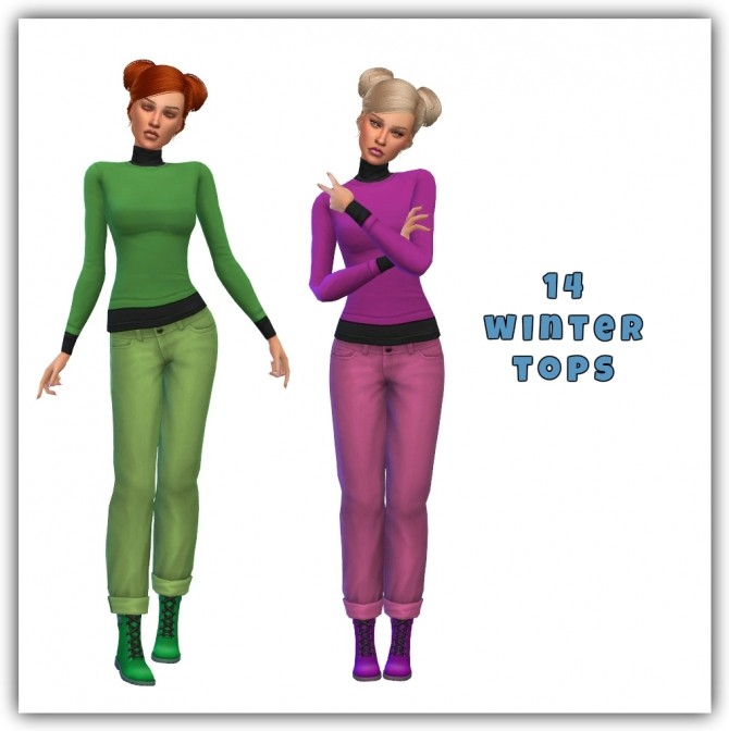 Sims 4 Winter Tops at Maimouth Sims4