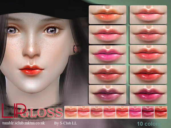 Sims 4 Lipstick F18 by S Club LL at TSR