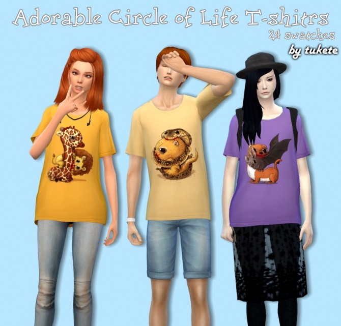 Sims 4 Adorable Circle of Life T shirts at Tukete