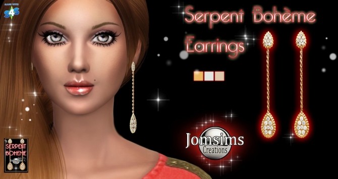 Sims 4 Serpent boheme earrings at Jomsims Creations