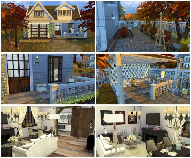 Sims 4 Beautiful Autumn house at Dinha Gamer
