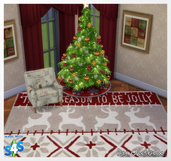 Sims 4 Rugs for Christmas by Oldbox at All 4 Sims