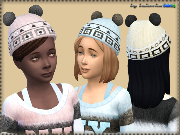 Sims 4 Set: Hat Pompoms and Dress by bukovka at TSR