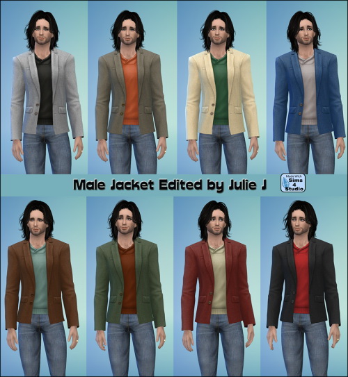Sims 4 Male Jacket Edited at Julietoon – Julie J