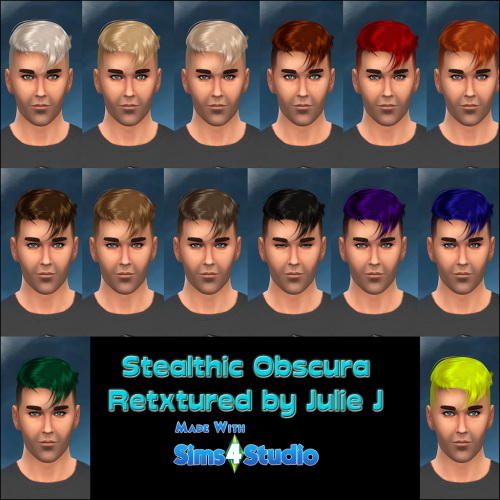 Sims 4 Stealthic Obscura Hair Retextured at Julietoon – Julie J