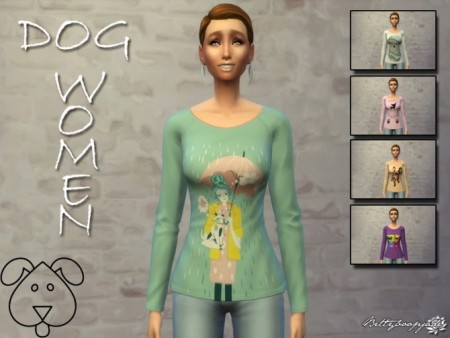 Dog shirts collection by Bettyboopjade at Sims Artists