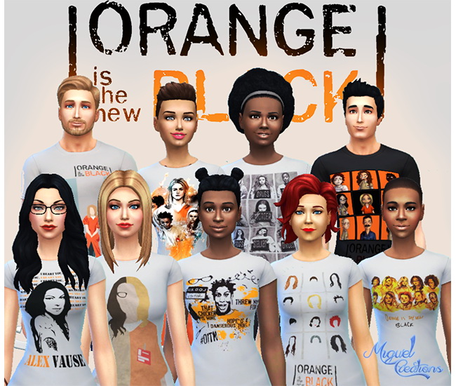 Sims 4 Orange Is the New Black t shirts at Victor Miguel