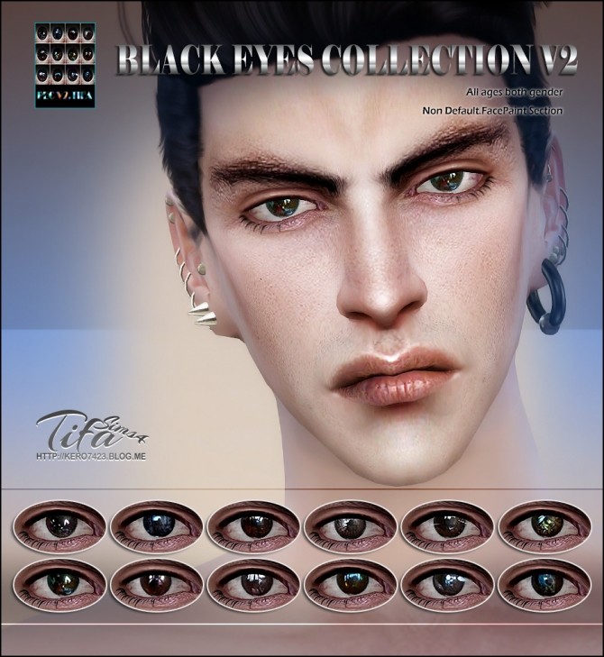Sims 4 Black eyes collection V2 at Tifa Sims