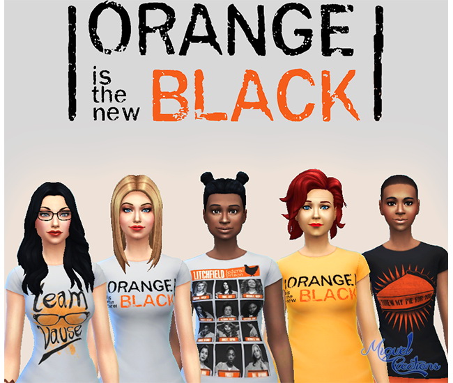 Sims 4 Orange Is the New Black t shirts at Victor Miguel