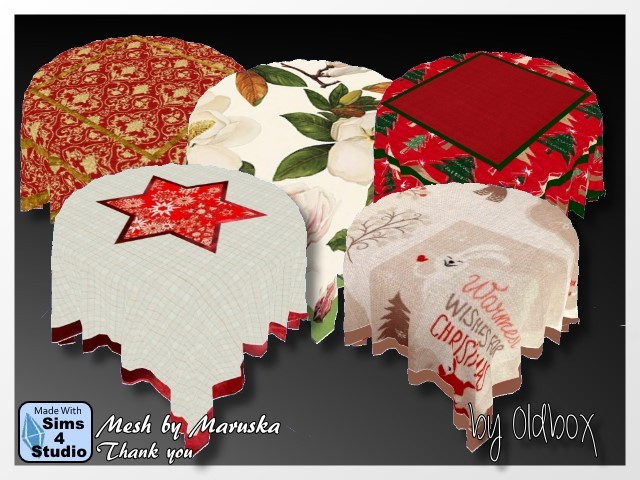 Sims 4 Tablecloth by Oldbox at All 4 Sims
