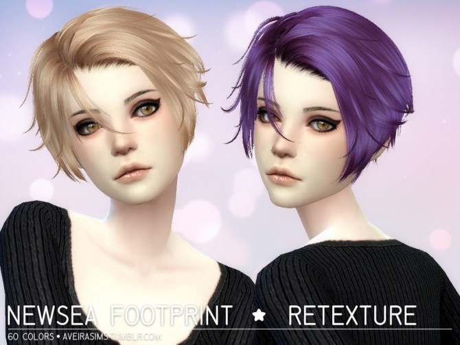 Sims 4 Newsea Footprint Hair Retexture at Aveira Sims 4