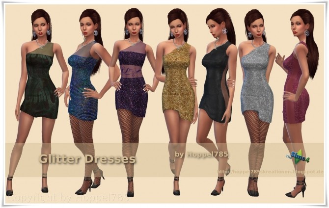 Sims 4 Glitter Dresses at Hoppel785