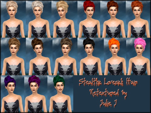 Sims 4 Stealthic Lovesick Hair Retextured at Julietoon – Julie J