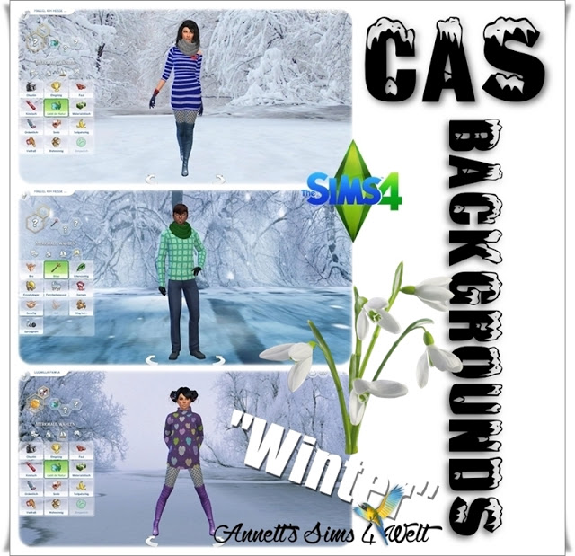 Sims 4 Winter CAS Backgrounds at Annett’s Sims 4 Welt