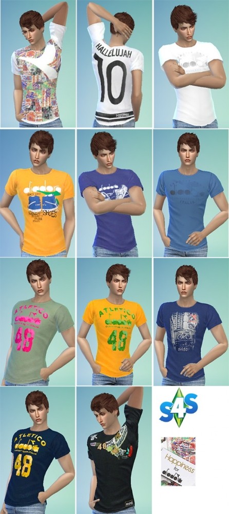 Sims 4 Male t shirts at Gisheld
