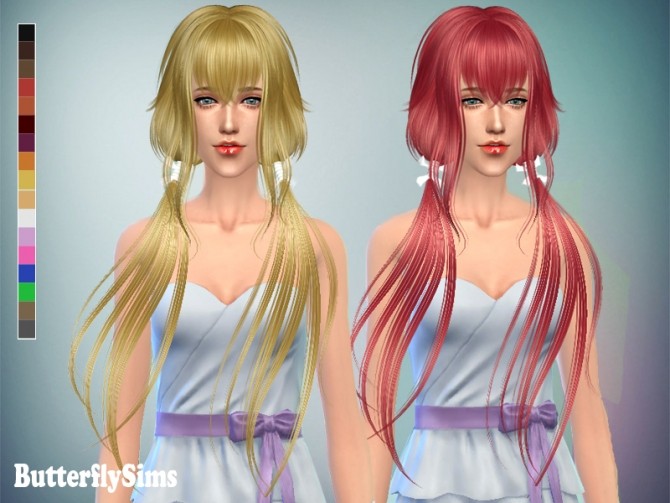 Sims 4 B fly hair 053 (FREE) at Butterfly Sims