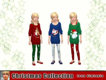 Christmas Sweater dresses and tights by Jenn_Simtopia at TSR