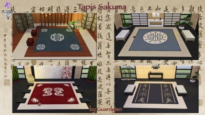 Sims 4 Sakuma rugs by Guardgian at Khany Sims