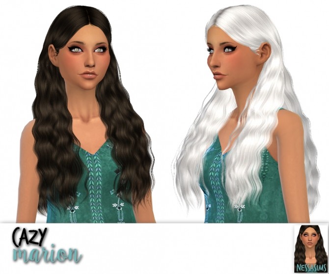 Sims 4 Hair retextures at Nessa Sims