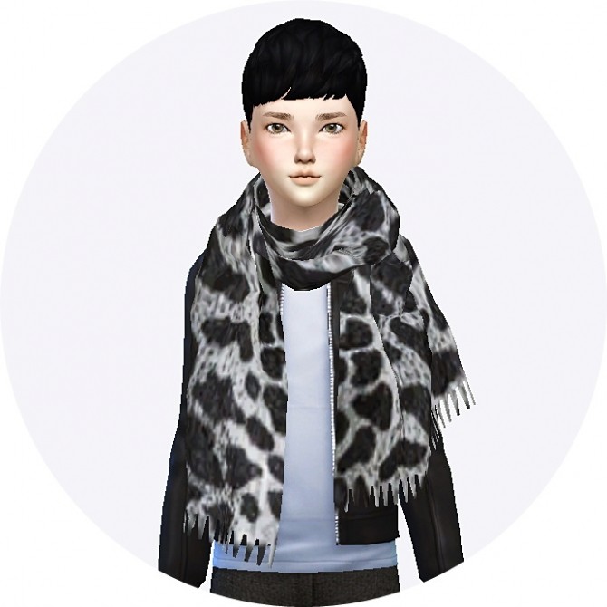 Sims 4 Child fringe muffler (scarf) at Marigold