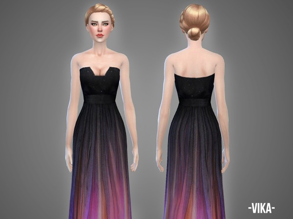 Sims 4 Vika gown by April at TSR