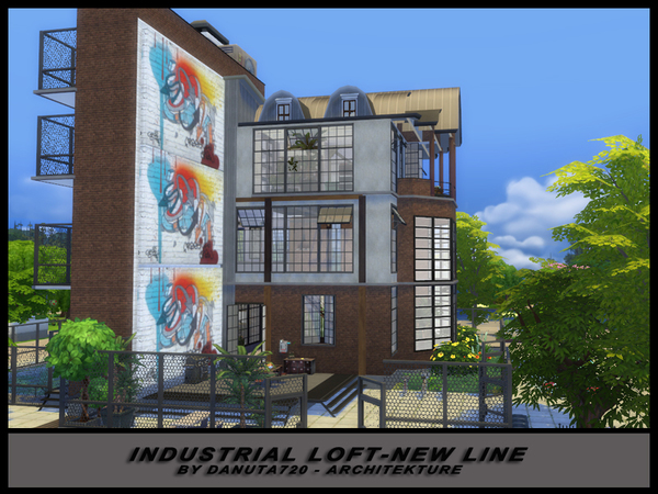 Sims 4 Industrial Loft new line by Danuta720 at TSR