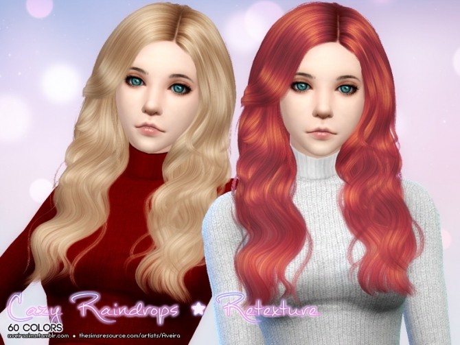 Sims 4 Cazy Raindrops Hair Retexture at Aveira Sims 4