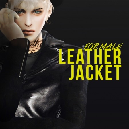 Leather jacket at Black-le