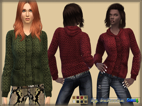 Sims 4 Jacket Braids by bukovka at TSR