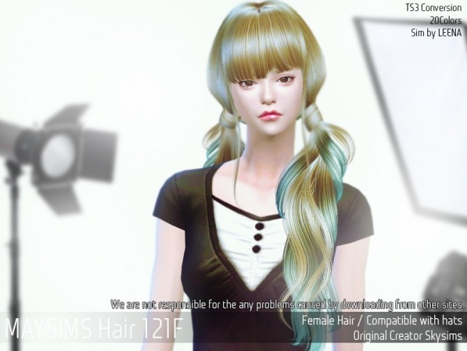Sims 4 Hair 121F (SkySims) at May Sims