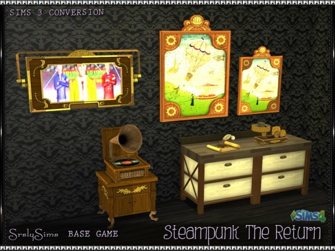 Sims 4 Steampunk: The Return objects at SrslySims