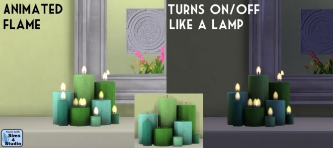 Sims 4 8 candles by AOM at Sims 4 Studio