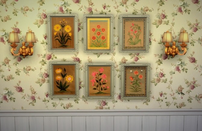 Sims 4 Flower paintings for the restaurant at Budgie2budgie