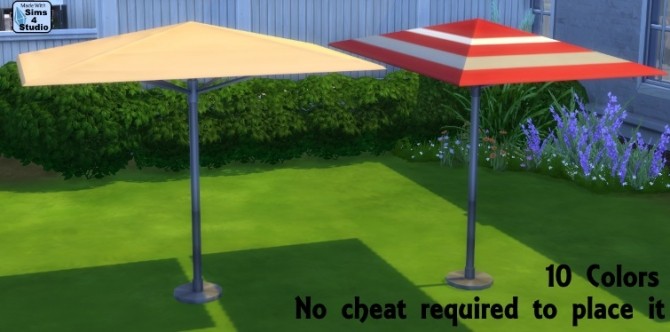 Sims 4 Rectangular patio umbrella by OM at Sims 4 Studio