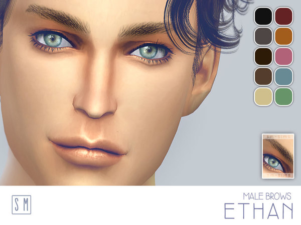 Sims 4 Ethan Male Brows by Screaming Mustard at TSR