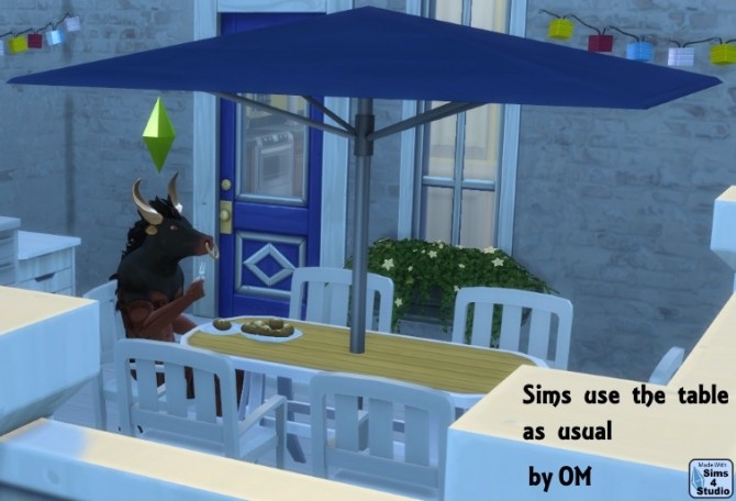 Sims 4 Rectangular patio umbrella by OM at Sims 4 Studio