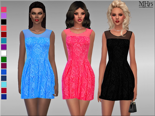 Sims 4 True Lace dress by Margie at Sims Addictions