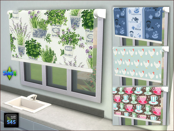 Sims 4 3 sets with 4 blinds by Mabra at Arte Della Vita
