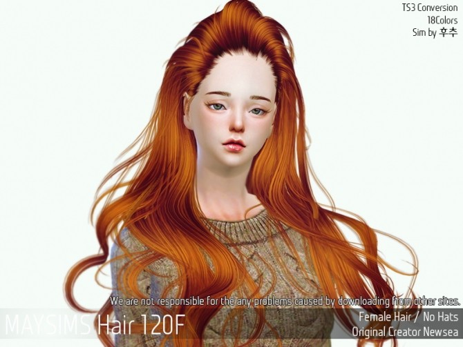 Sims 4 Hair 120F (Newsea) at May Sims
