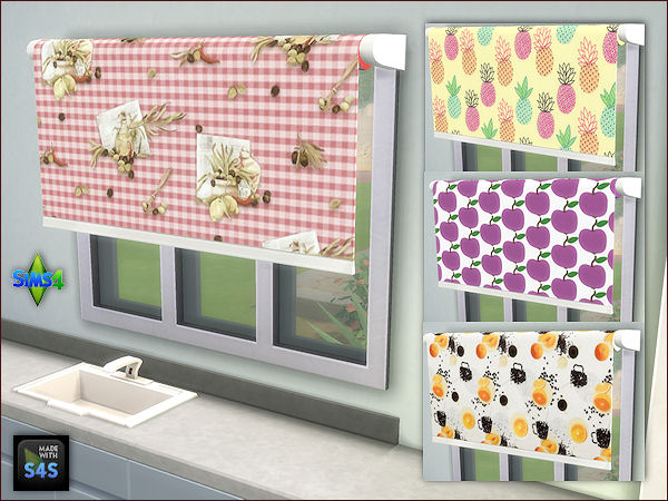 Sims 4 3 sets with 4 blinds by Mabra at Arte Della Vita