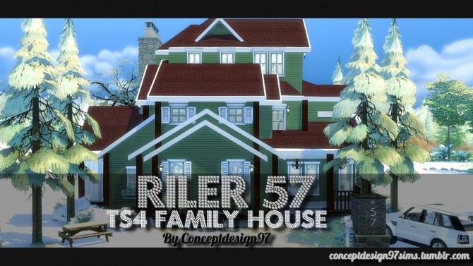 Sims 4 Riler 57 family house at ConceptDesign97