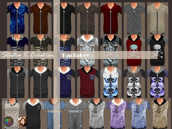Sims 4 GIRUTO S5 Bunny hoodie sweaters for male at Studio K Creation