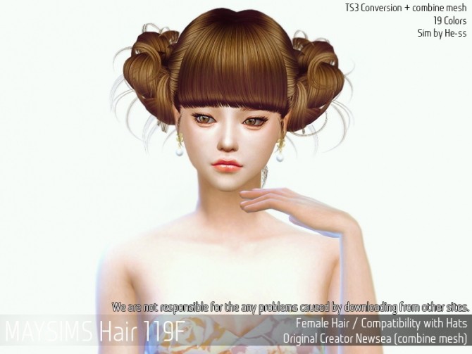 Sims 4 Hair 119F (Newsea) at May Sims