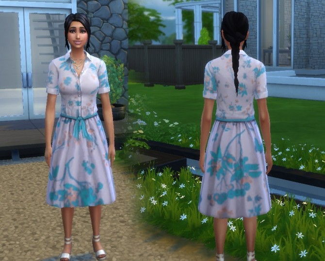 Sims 4 Country Living Dress by Kiara at My Stuff