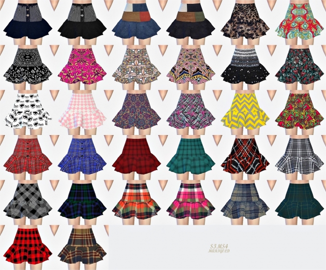 Trumpet Mini Skirt pattern at Marigold » Sims 4 Updates